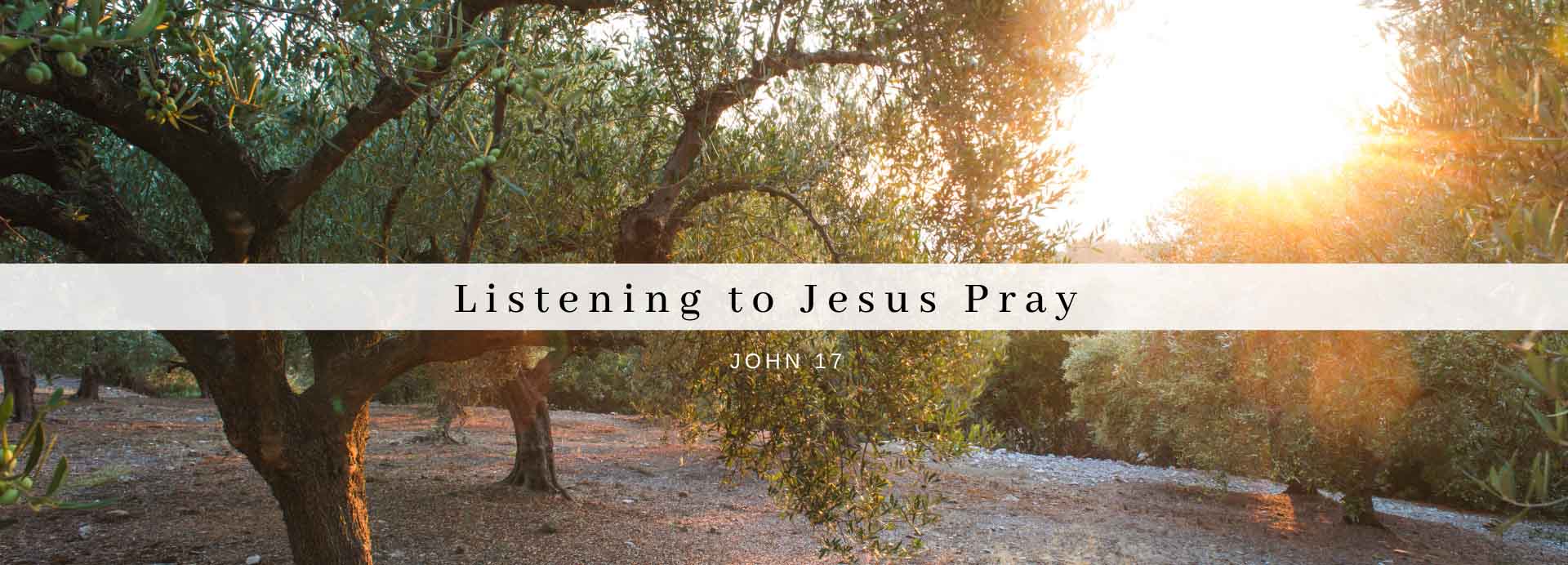 Listening to Jesus Pray