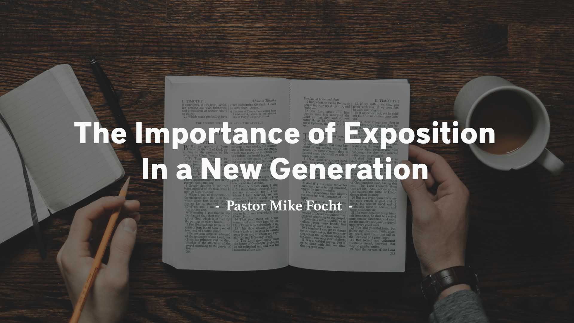 The Importance of Exposition In a New Generation