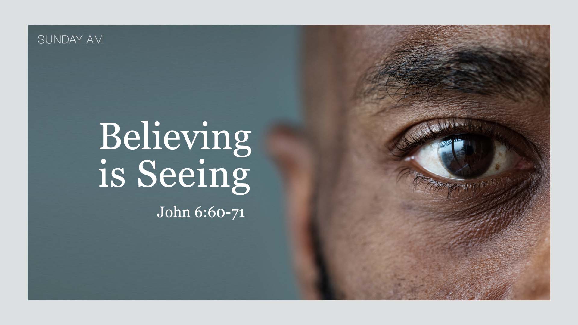 John 6:60-71<br />Believing is Seeing
