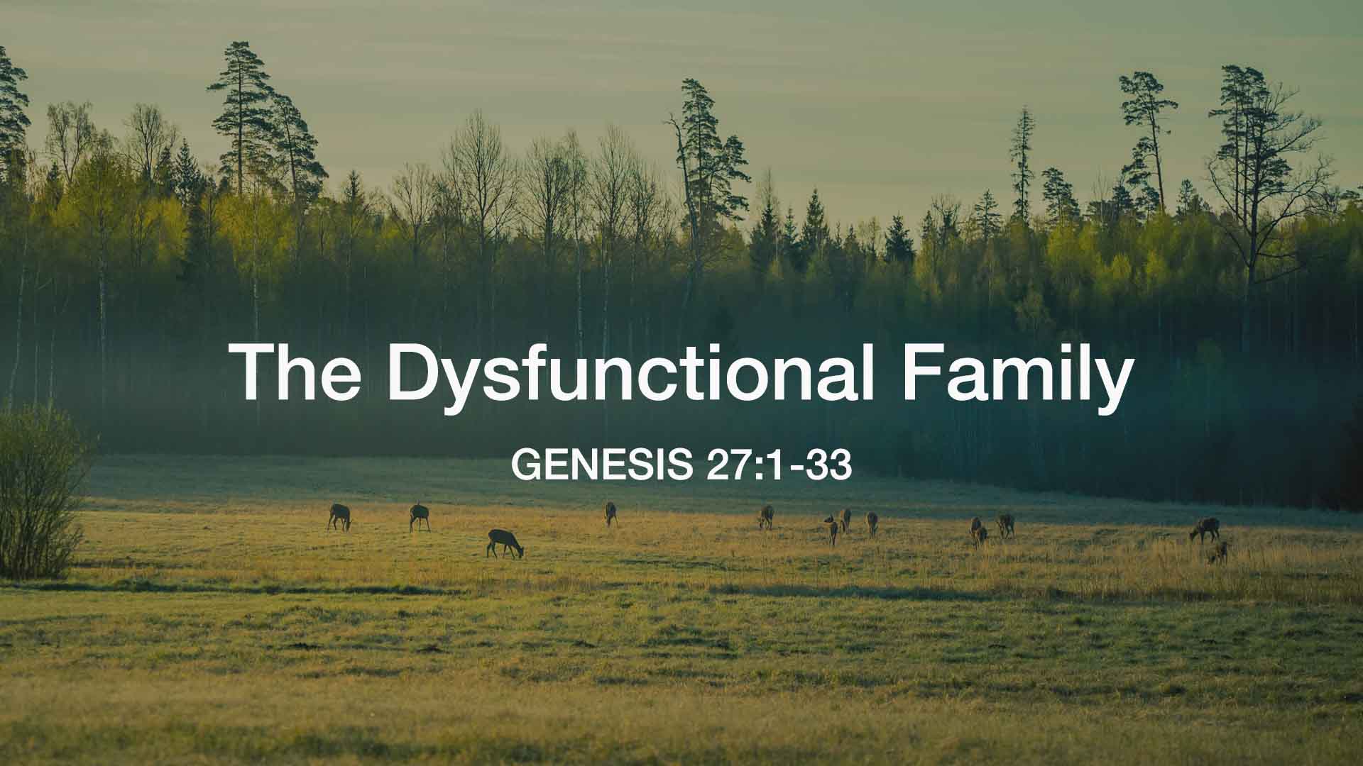 Genesis 26:34-27:33<br />The Dysfunctional Family