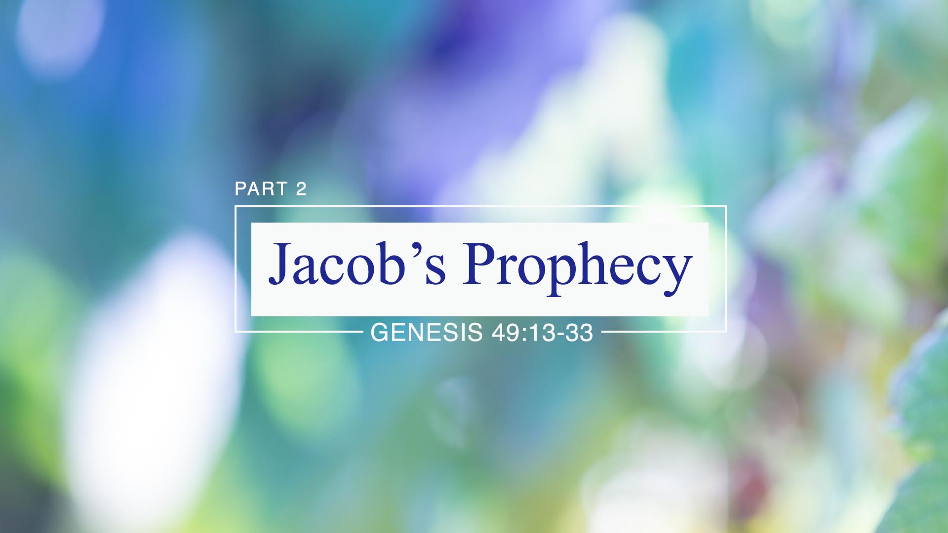 Genesis 49:13-33<br />Jacob's Prophecy- Part 2